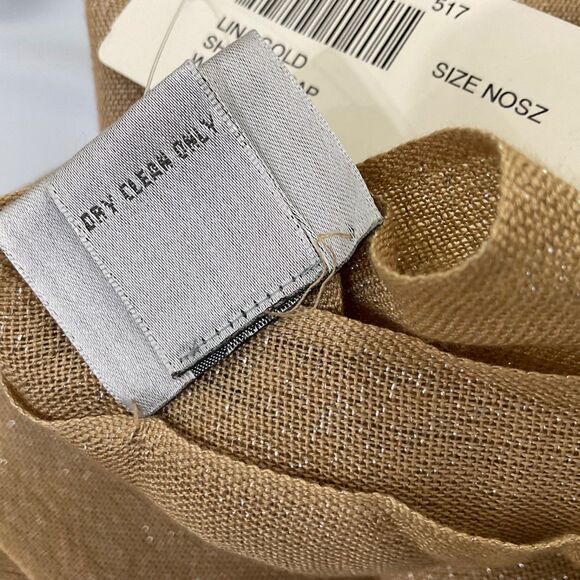 NWT Chicos Women’s OS linen blend Scarf Wrap Beige fringe multipurpose Holiday - Picture 10 of 11